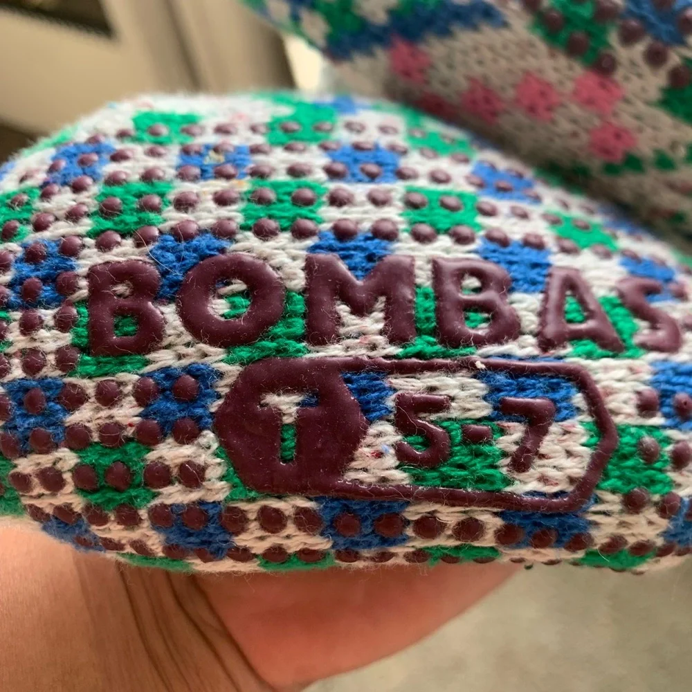 Bombas Kids Slippers - Blue and Pink Pattern